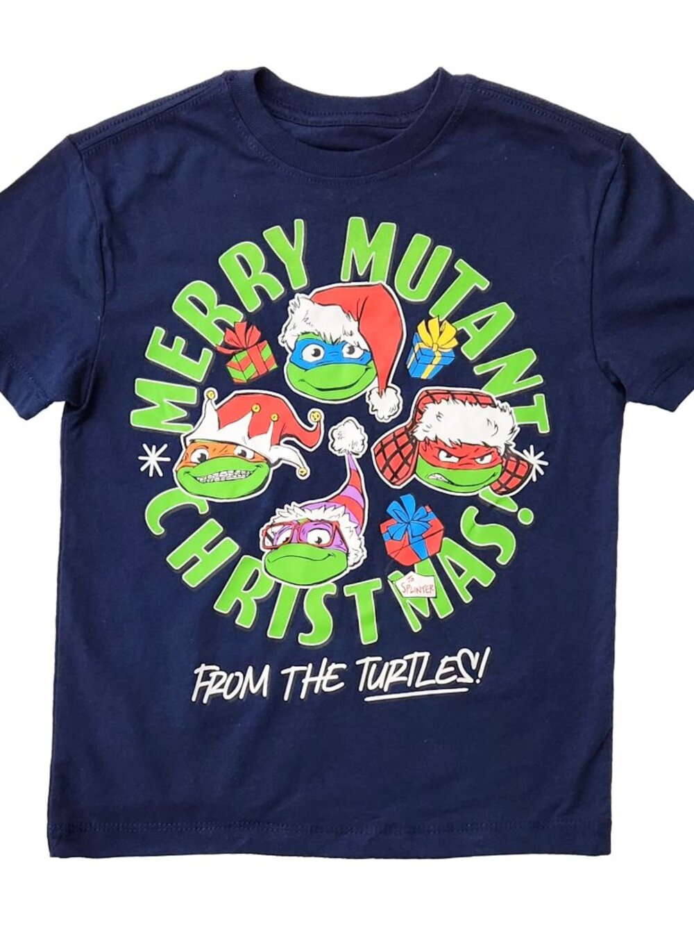 Boys' Teenage Mutant Ninja Turtles Short Sleeve Graphic T-Shirt - Navy Blue XS